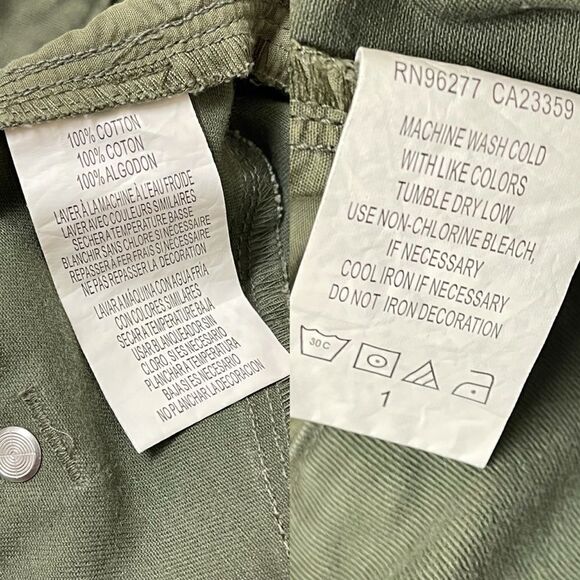 VANS Army Green Drawstring Cinch Embroidered Skull Motif Straight Short Skirt - Picture 13 of 16